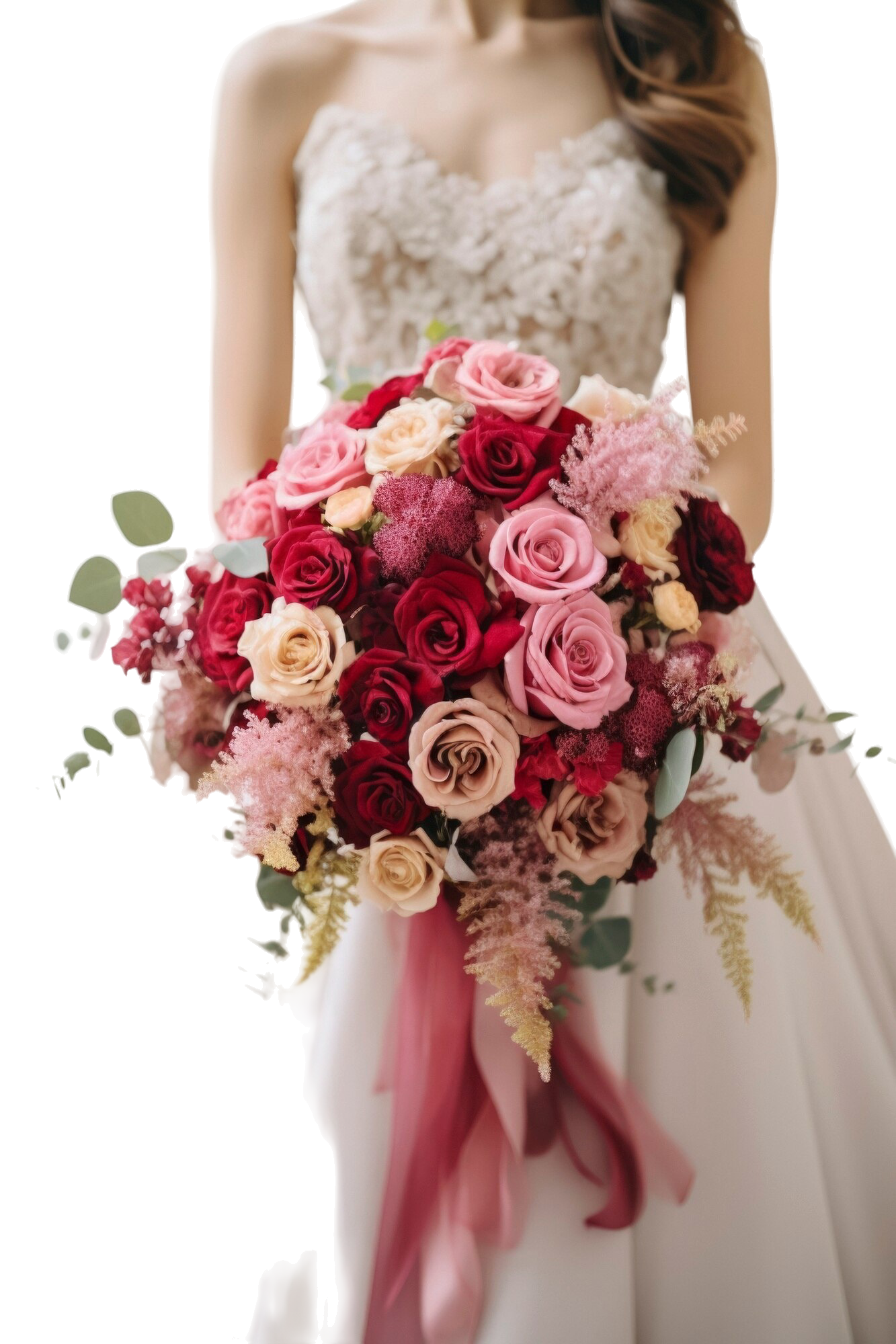 sposa-di-vista-frontale-con-il-mazzo-delle-rose